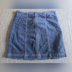 PacSun Navy Denim Mini Skirt with Contrast Stitching